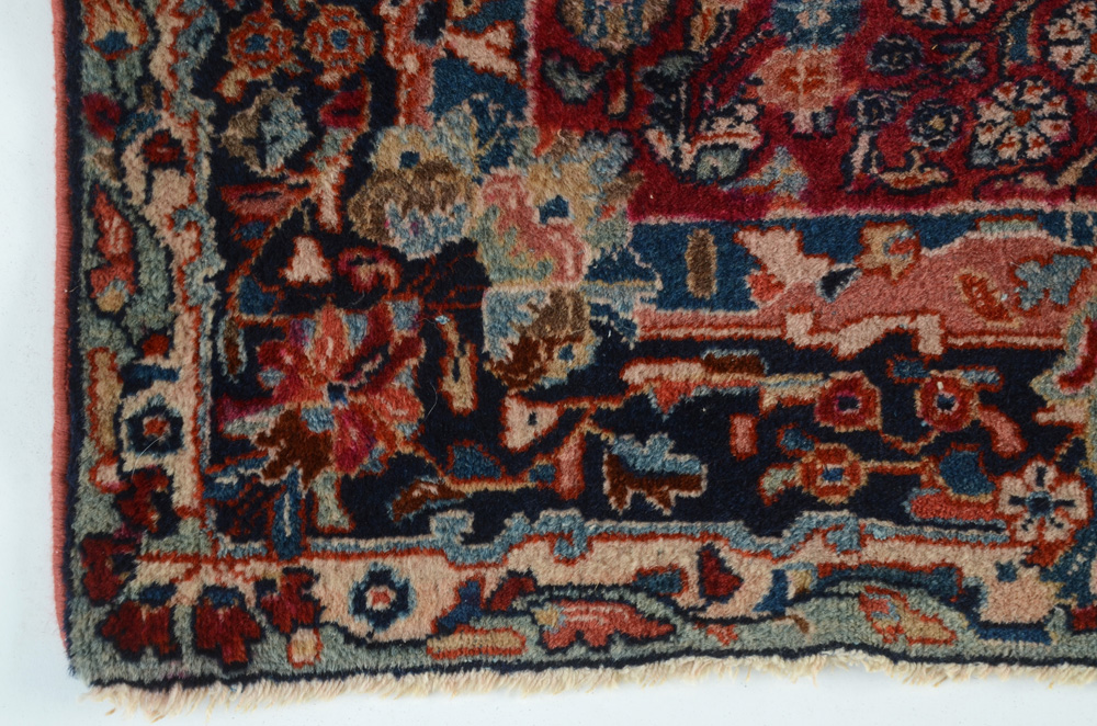 Hand-Knotted Persian Sarouk Area Rug
