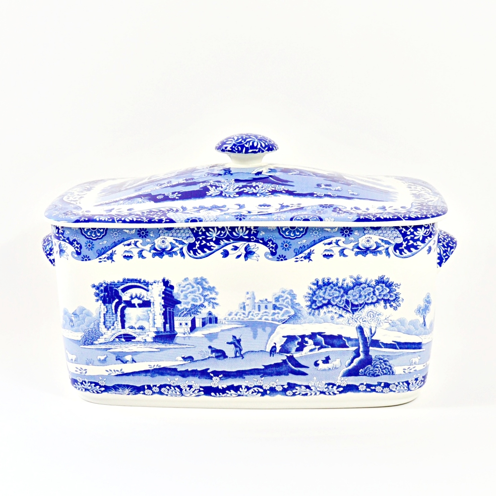 Spode Blue Italian Bread Bin