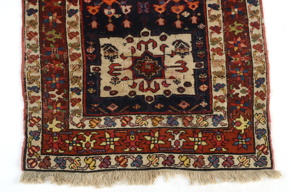 Caucasian Style Hand-Knotted Wool Area Rug