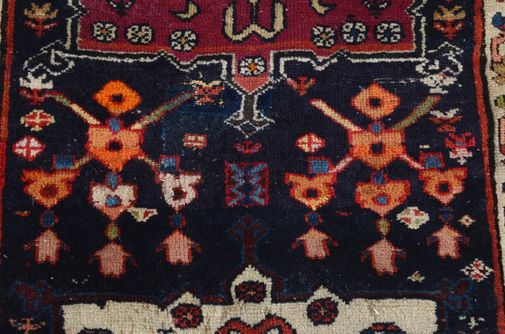 Caucasian Style Hand-Knotted Wool Area Rug