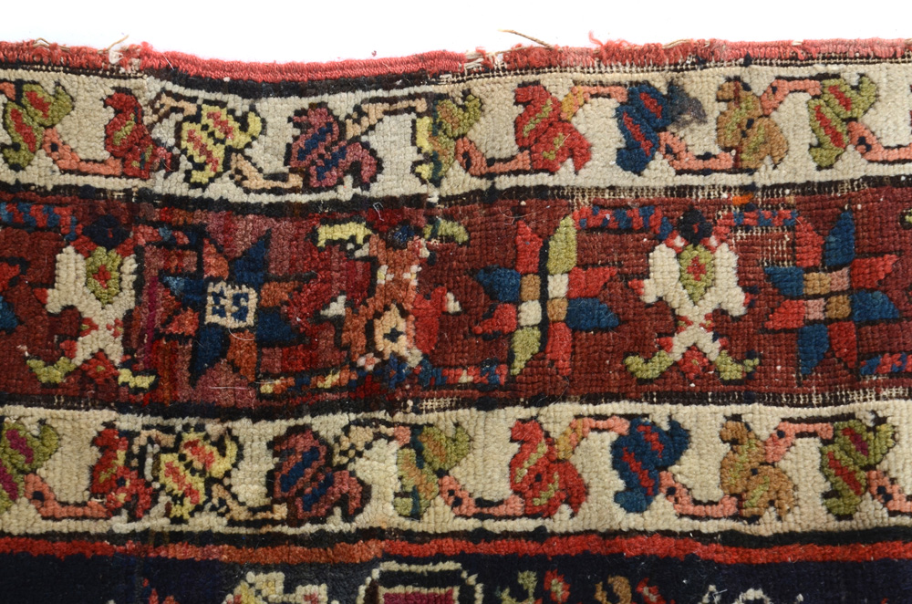 Caucasian Style Hand-Knotted Wool Area Rug