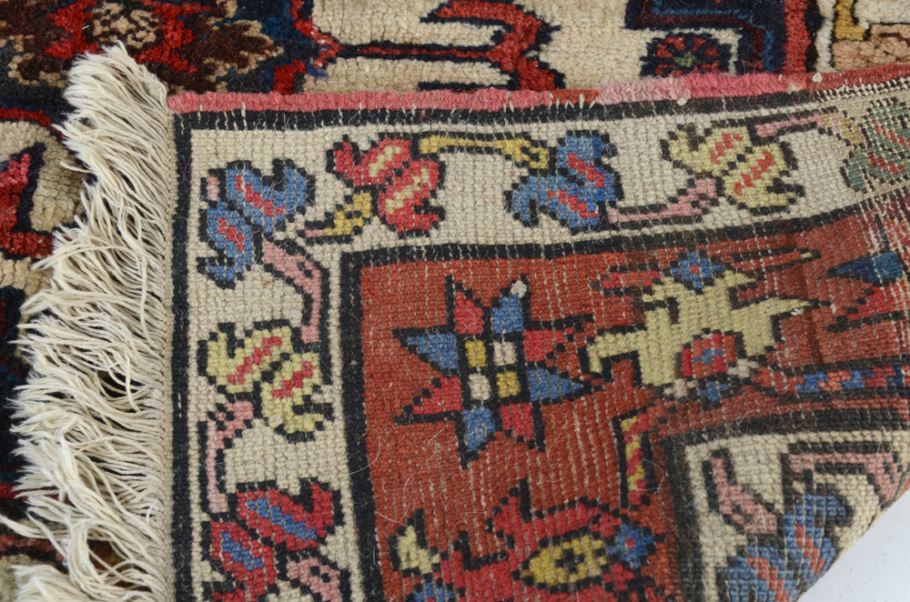 Caucasian Style Hand-Knotted Wool Area Rug
