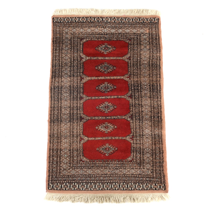 Hand-Knotted Jaldar Bokhara Accent Rug