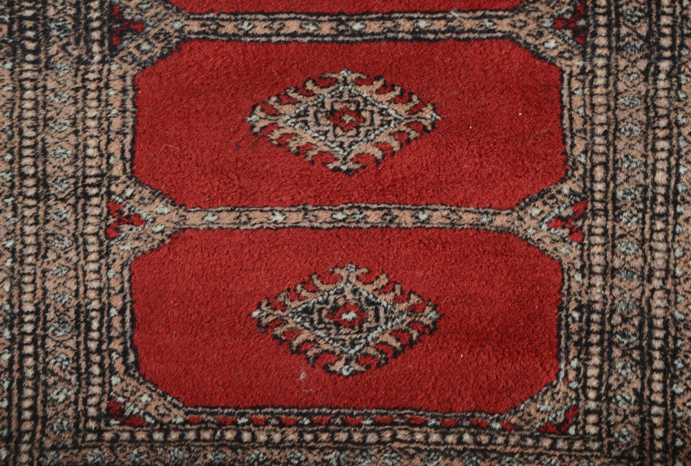 Hand-Knotted Jaldar Bokhara Accent Rug