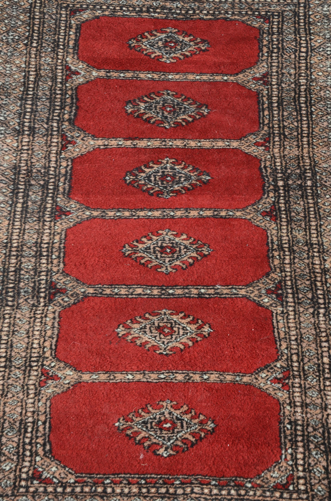 Hand-Knotted Jaldar Bokhara Accent Rug