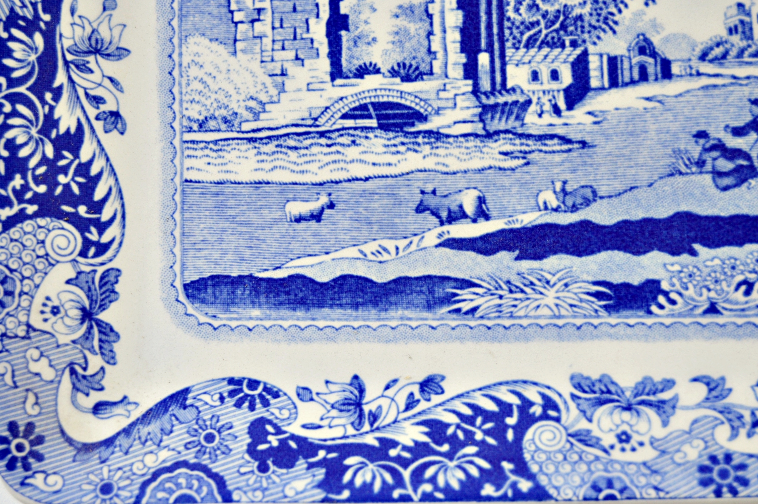 Spode Blue Italian Trays and Utensil Holder