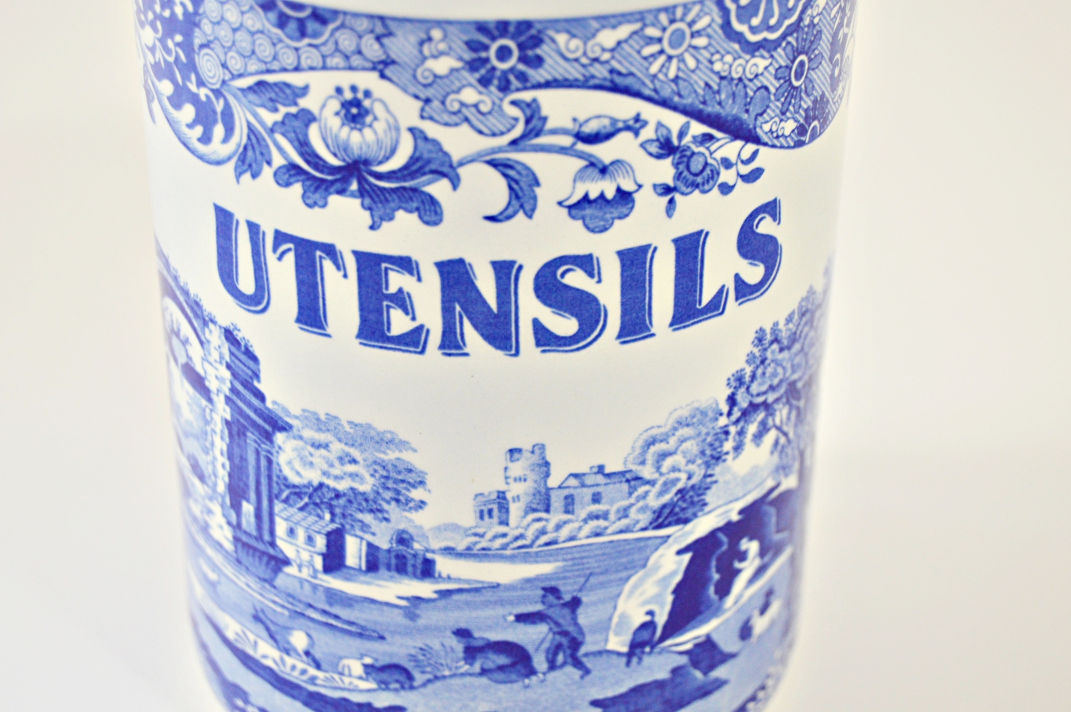 Spode Blue Italian Trays and Utensil Holder