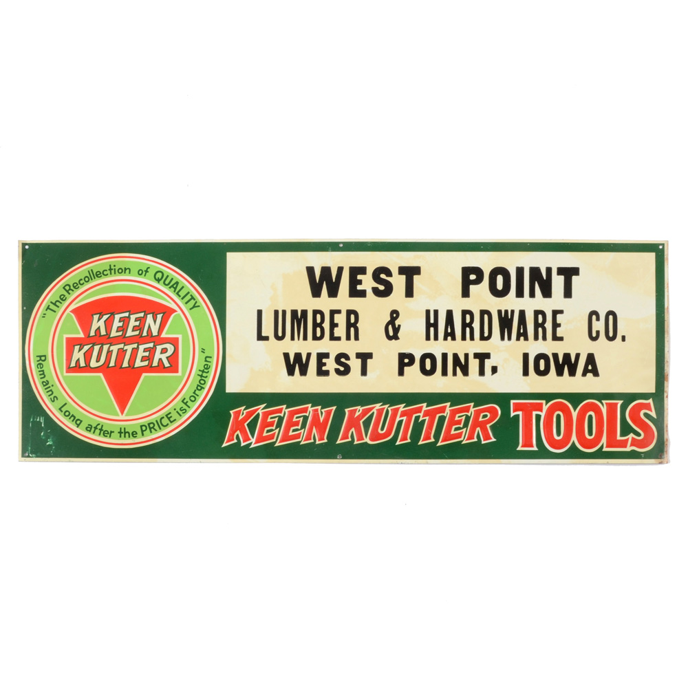 Vintage Keen Kutter Tools Metal Advertising Sign