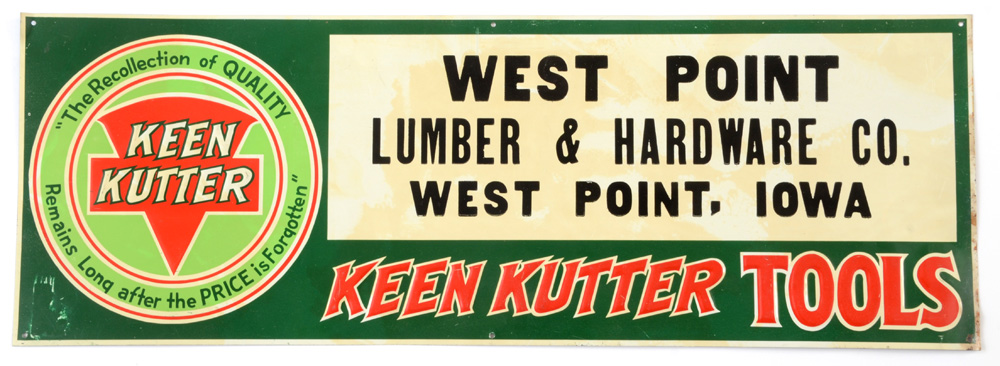 Vintage Keen Kutter Tools Metal Advertising Sign