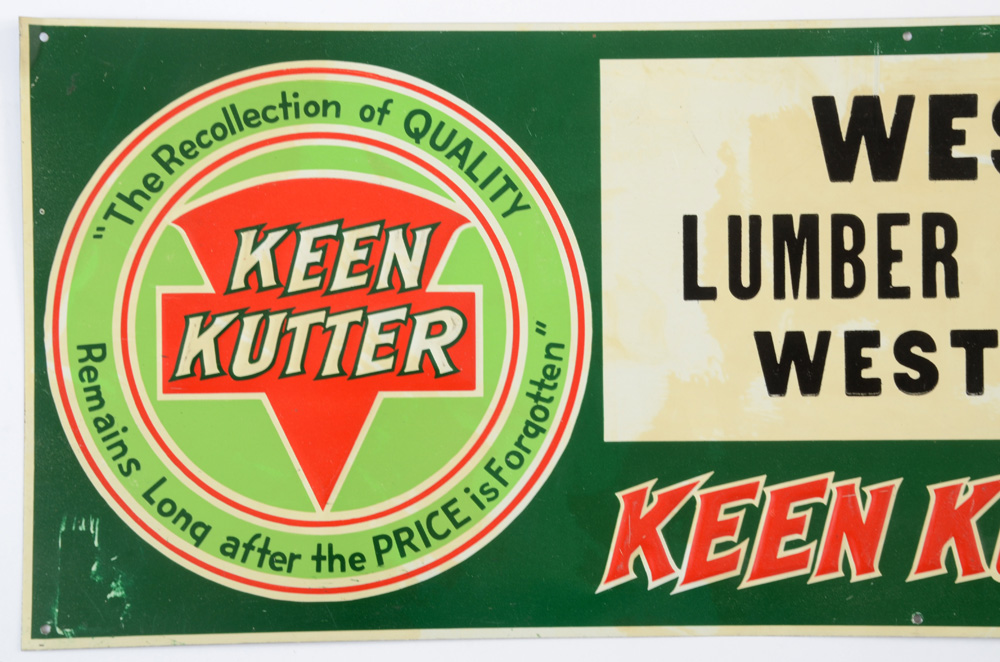 Vintage Keen Kutter Tools Metal Advertising Sign
