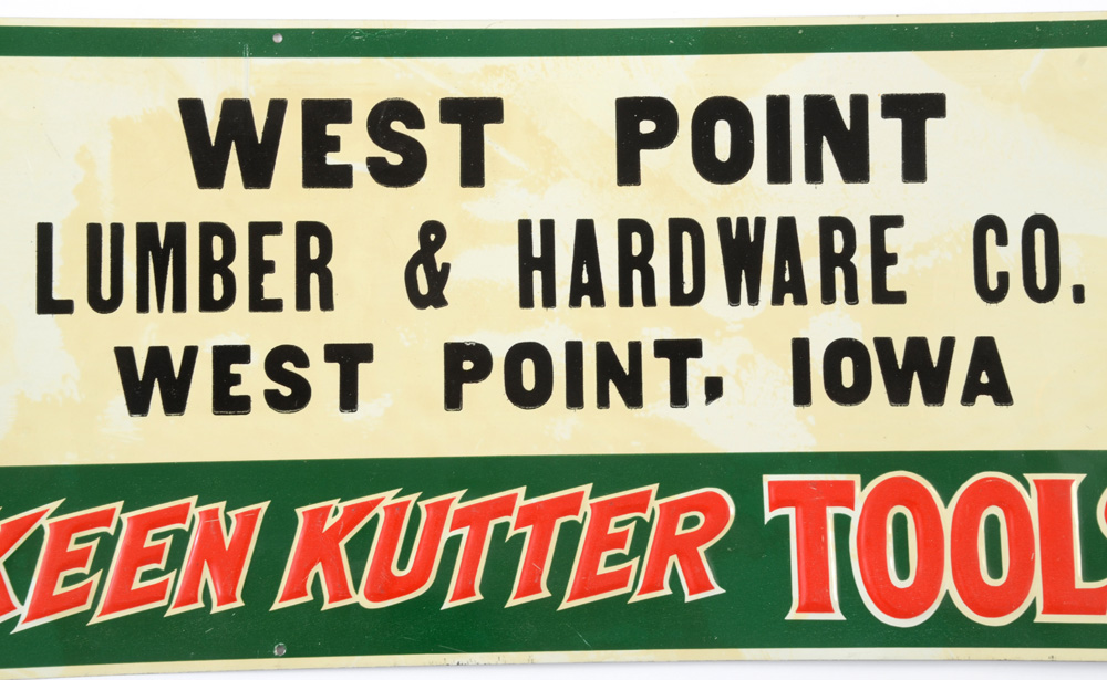 Vintage Keen Kutter Tools Metal Advertising Sign