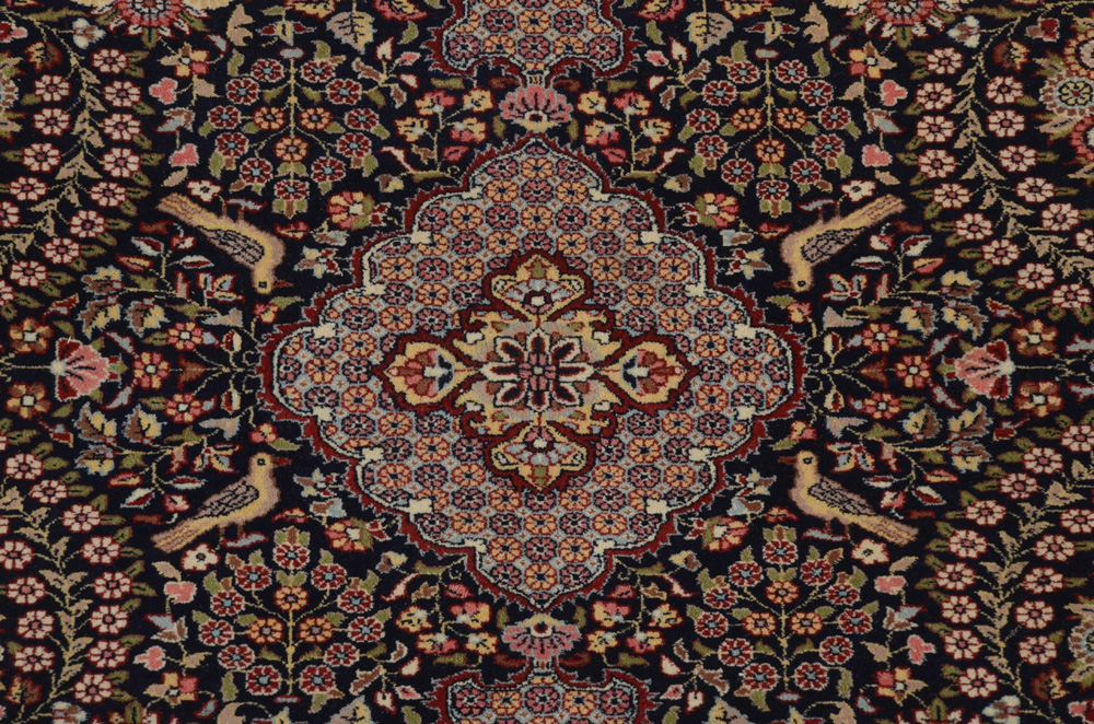 Hand-Knotted Persian Kashan Area Rug