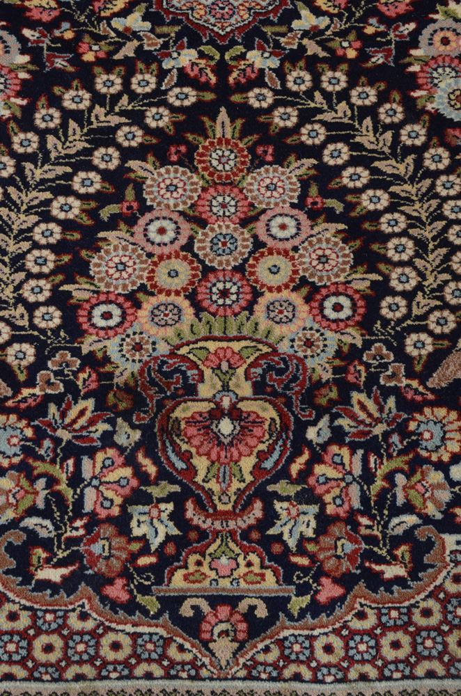 Hand-Knotted Persian Kashan Area Rug