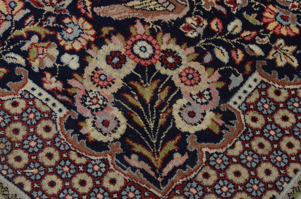 Hand-Knotted Persian Kashan Area Rug