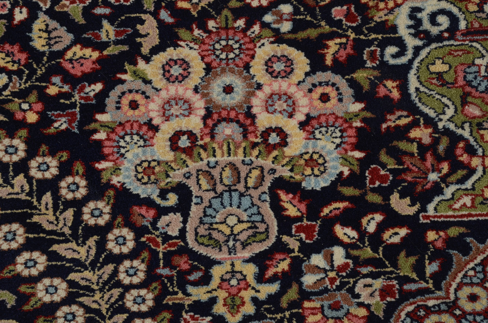 Hand-Knotted Persian Kashan Area Rug