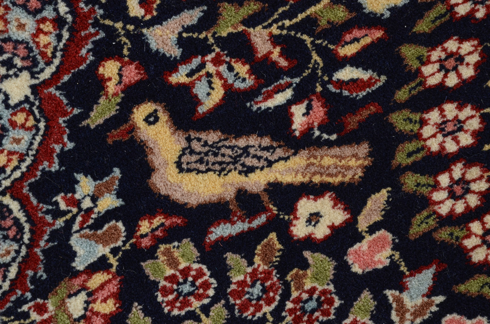 Hand-Knotted Persian Kashan Area Rug