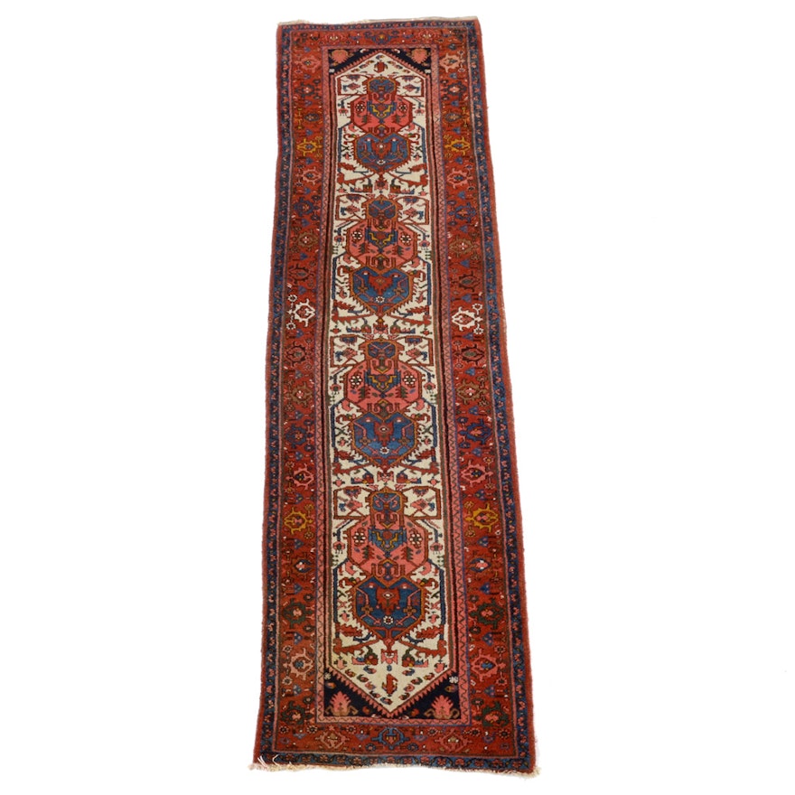 Persian Hand-Knotted Wool Runner Rug