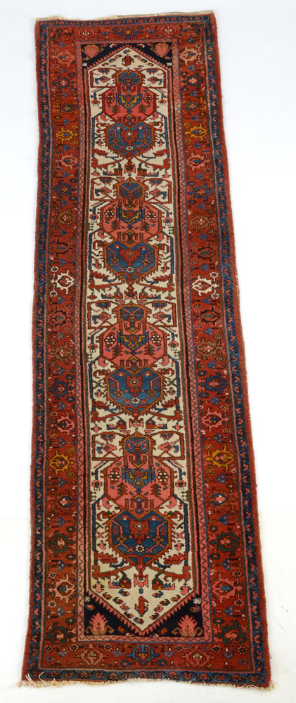 Persian Hand-Knotted Wool Runner Rug