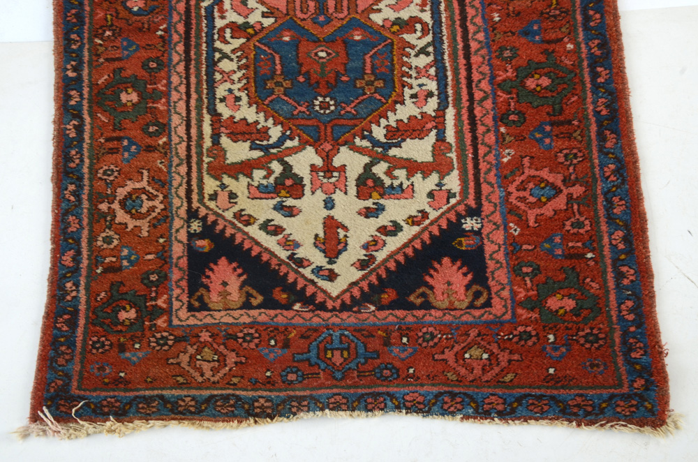 Persian Hand-Knotted Wool Runner Rug