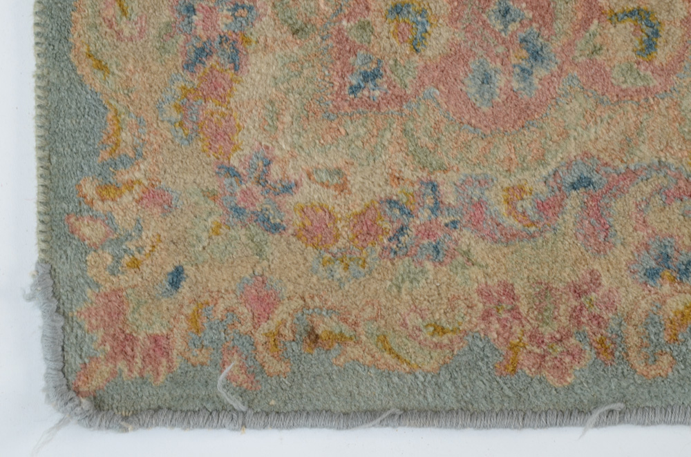 Persian Style Kerman Hand-Knotted Blue Area Rug