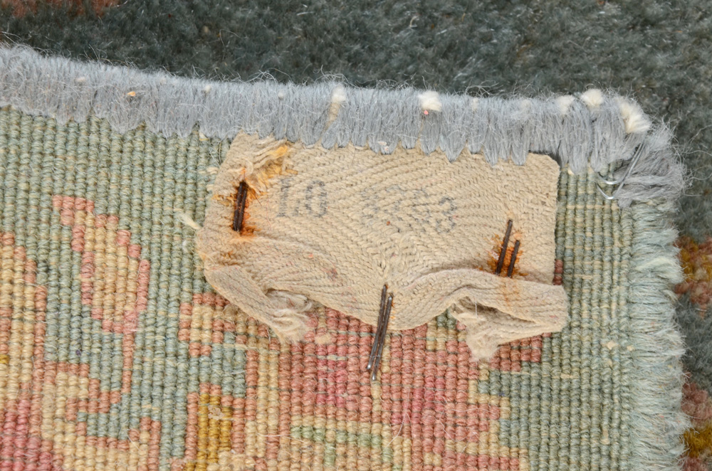 Persian Style Kerman Hand-Knotted Blue Area Rug