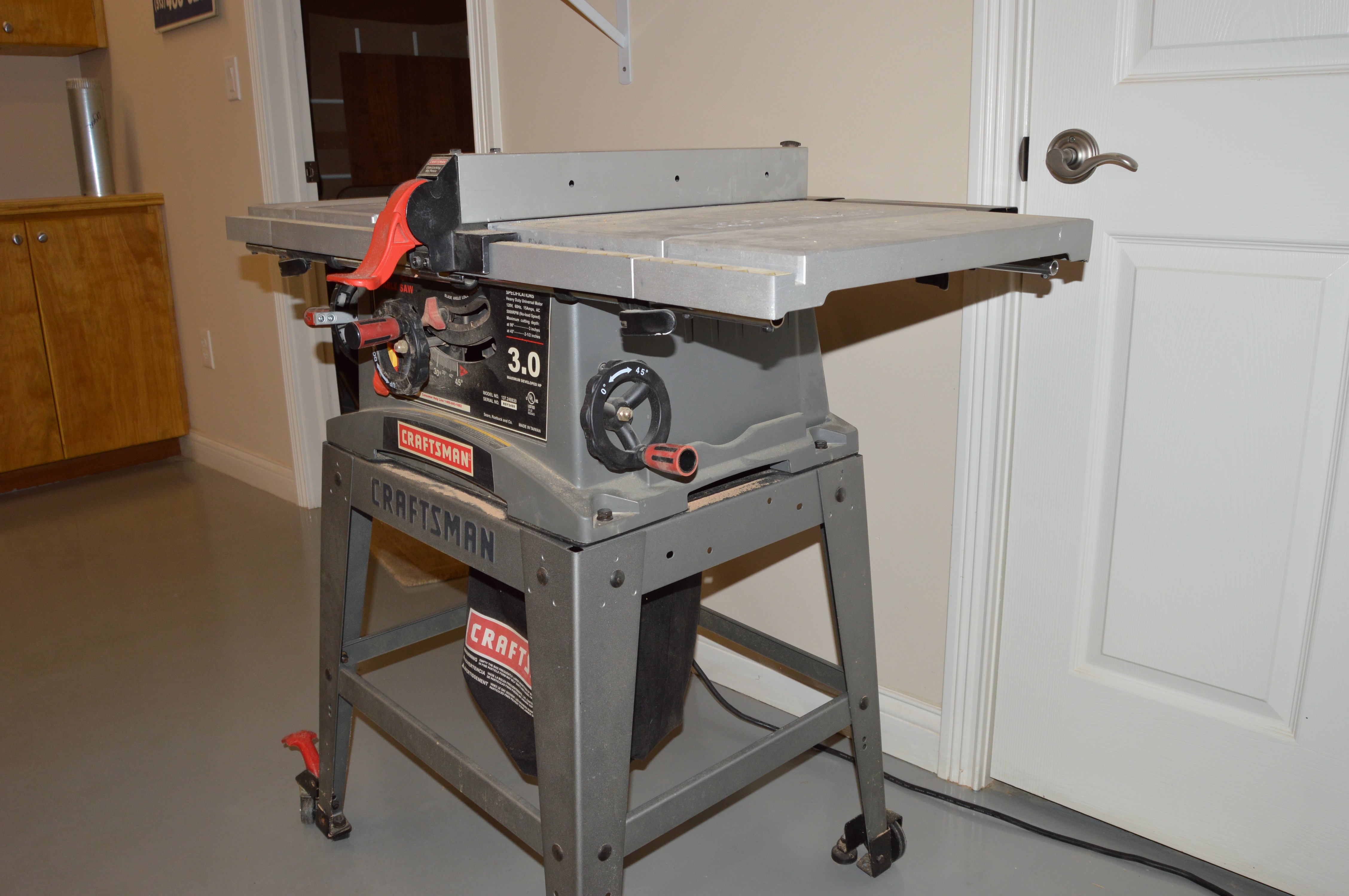 Craftsman Table Saw with 3.0 HP