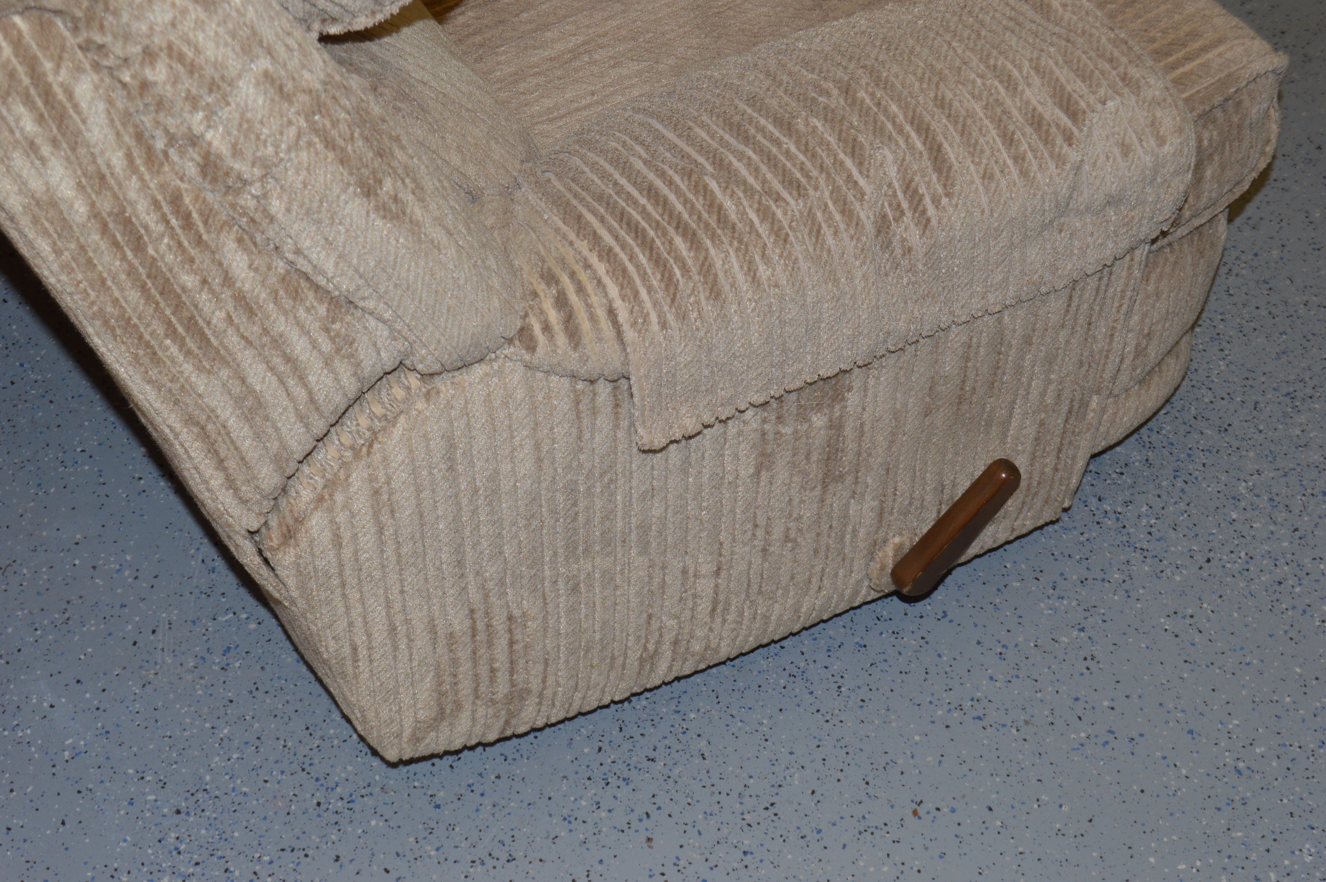 Chenille Plush Sofa and Recliner Chair by Flexsteel