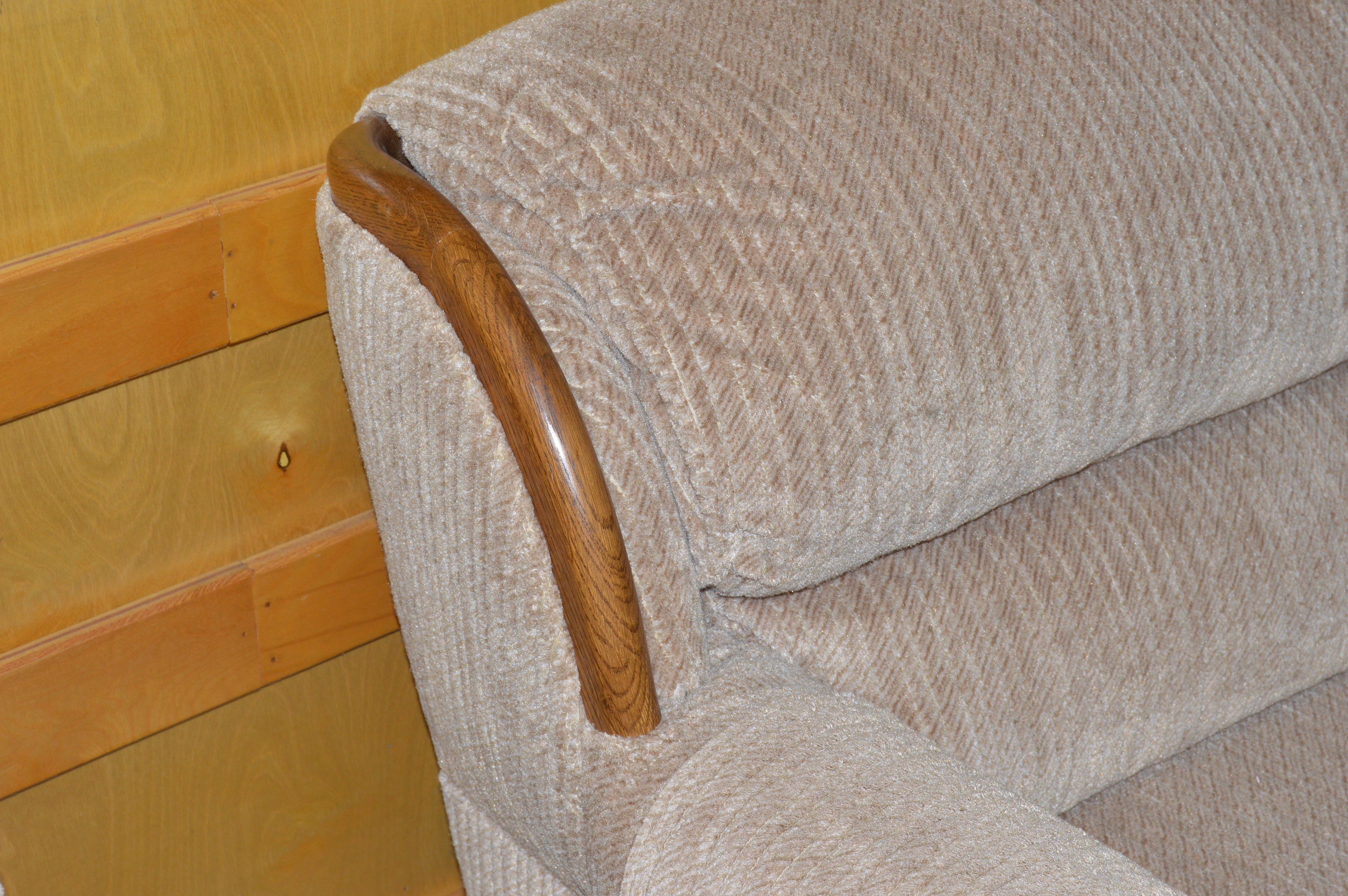 Chenille Plush Sofa and Recliner Chair by Flexsteel