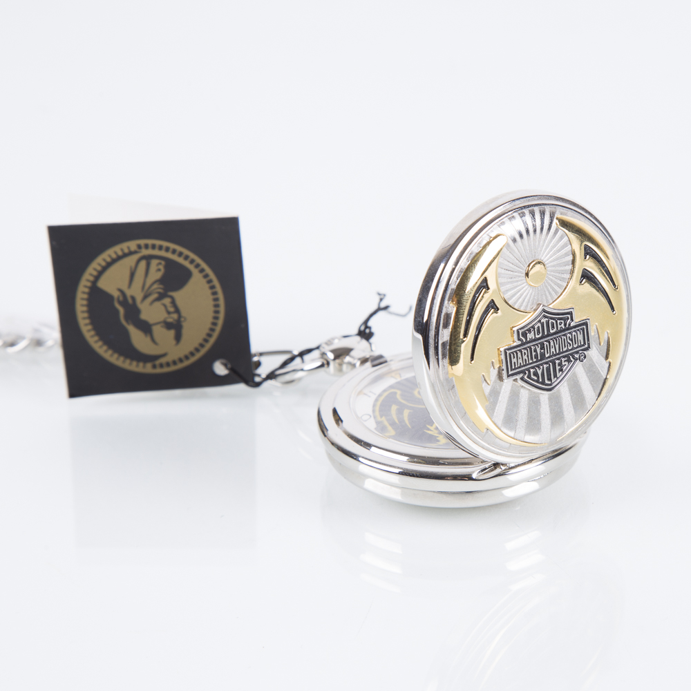 Harley-Davidson Pocket Watch with Leather Case