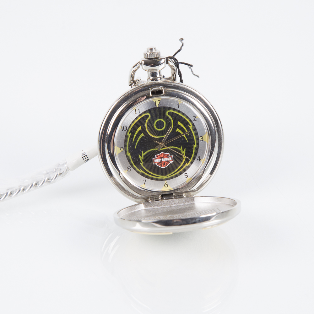 Harley-Davidson Pocket Watch with Leather Case