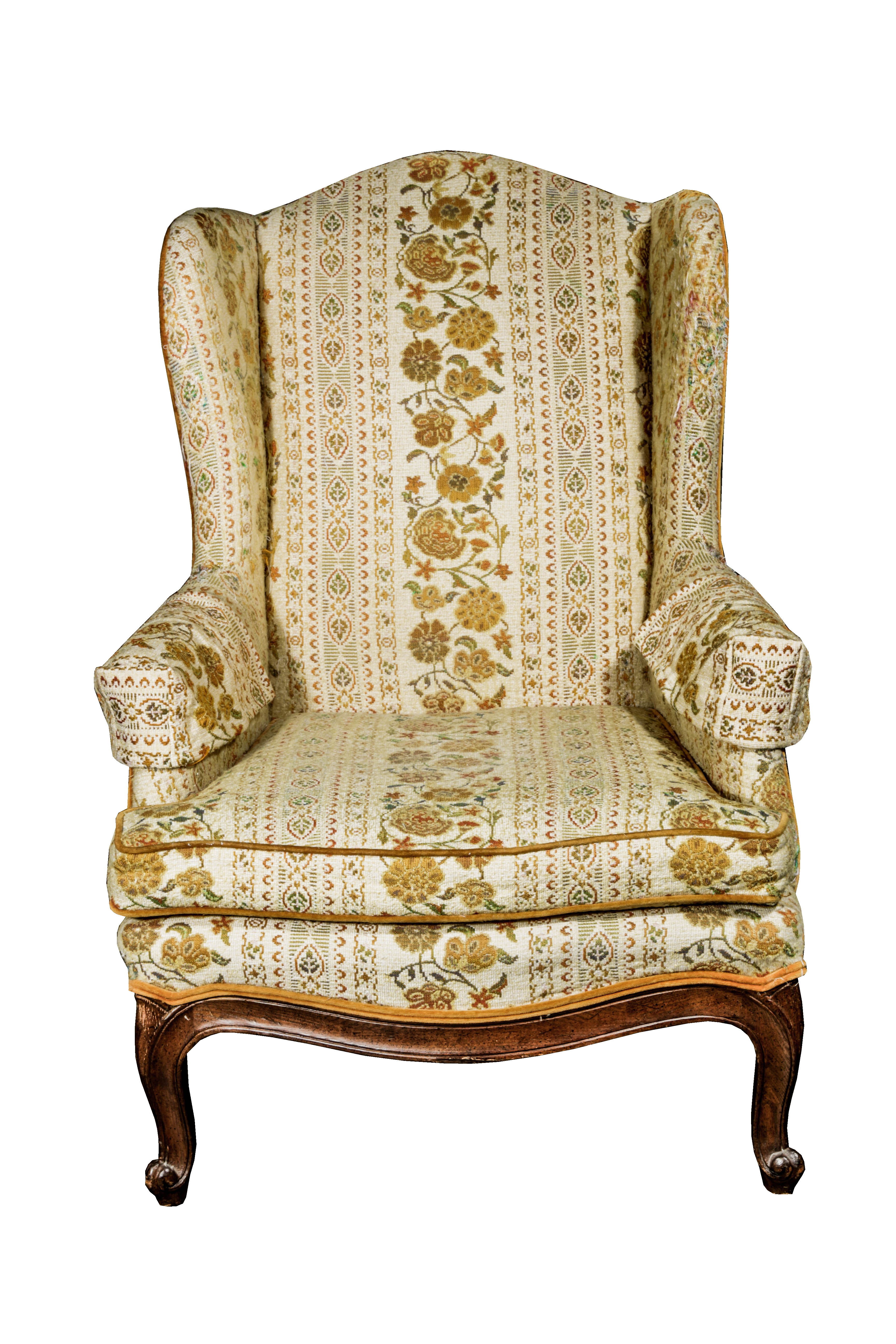Upholstered Wing Back Chair