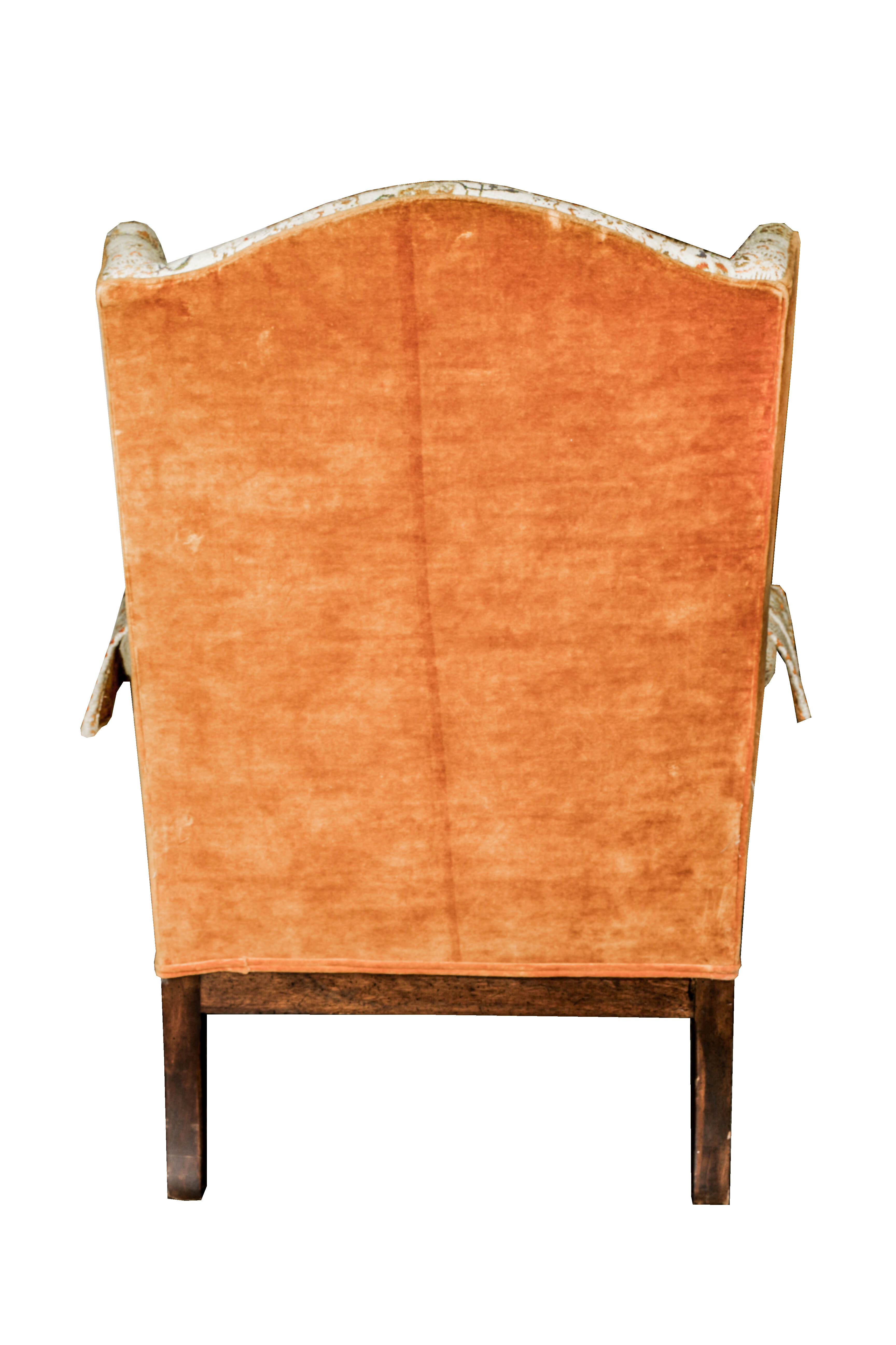 Upholstered Wing Back Chair