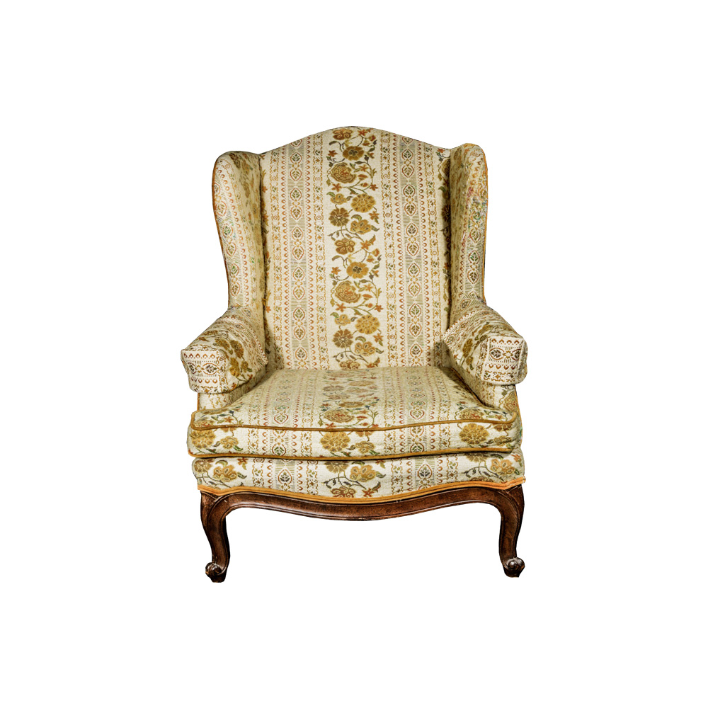 Upholstered Wing Back Chair