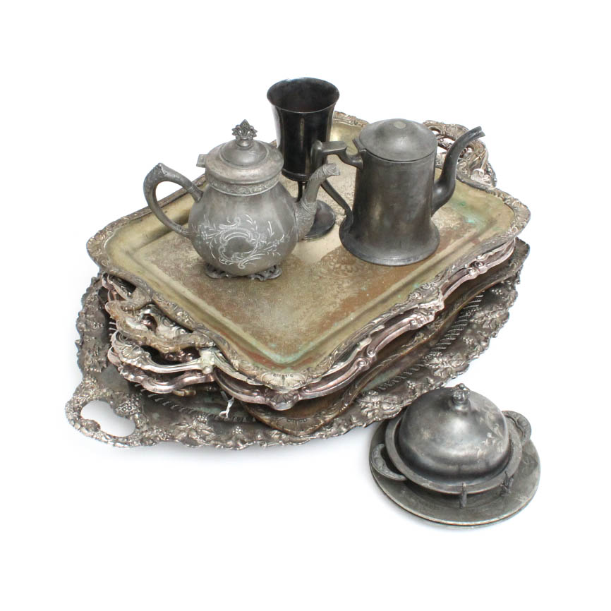 Silver Plate Servingware Including Wilcox and Yale Silver Co.