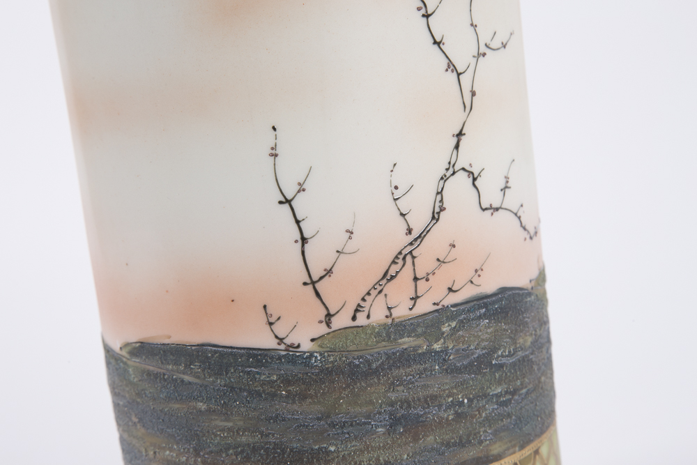 Pair of Imperial Hand Painted Nippon Vases