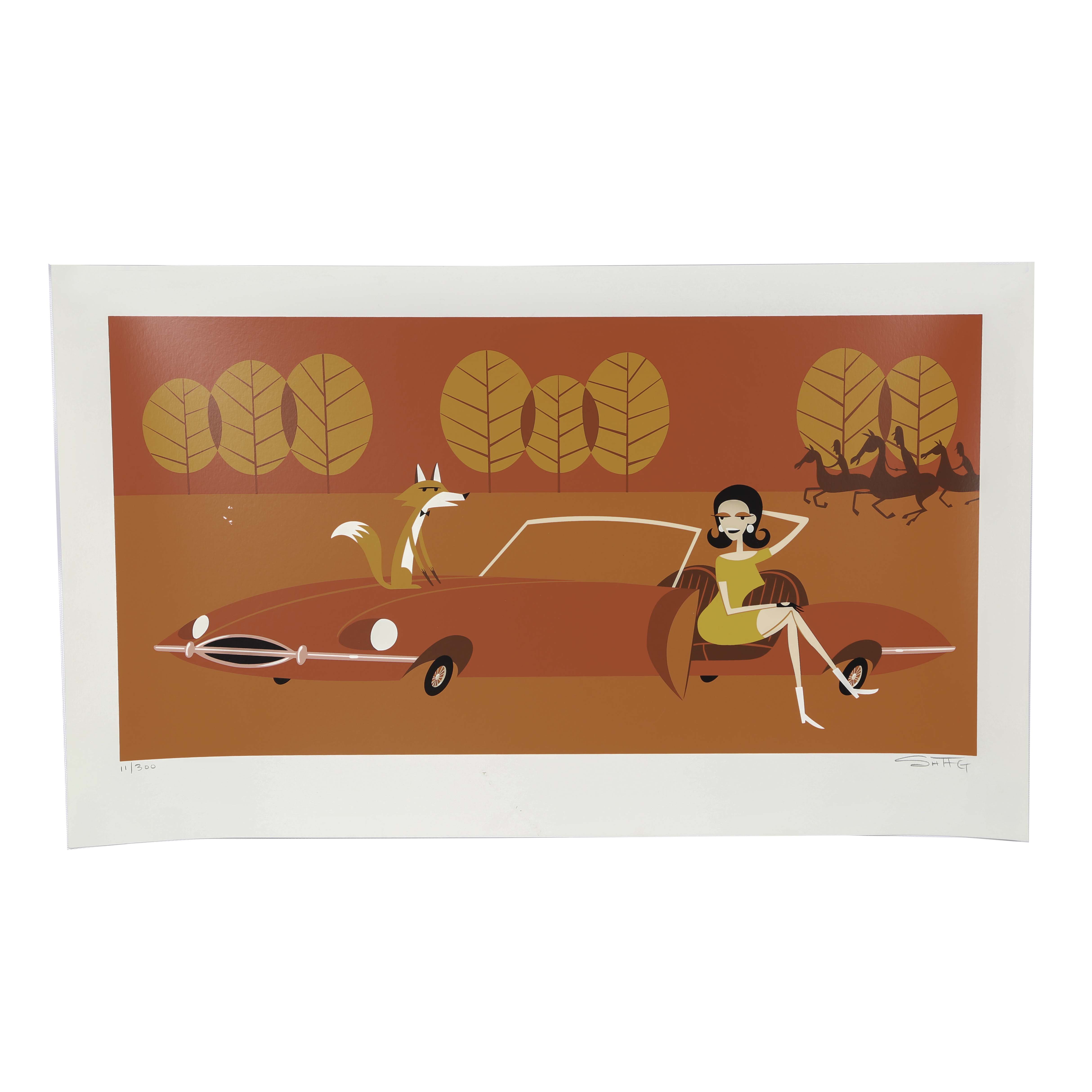 Shag Limited Edition Serigraph "Fox Hunt"