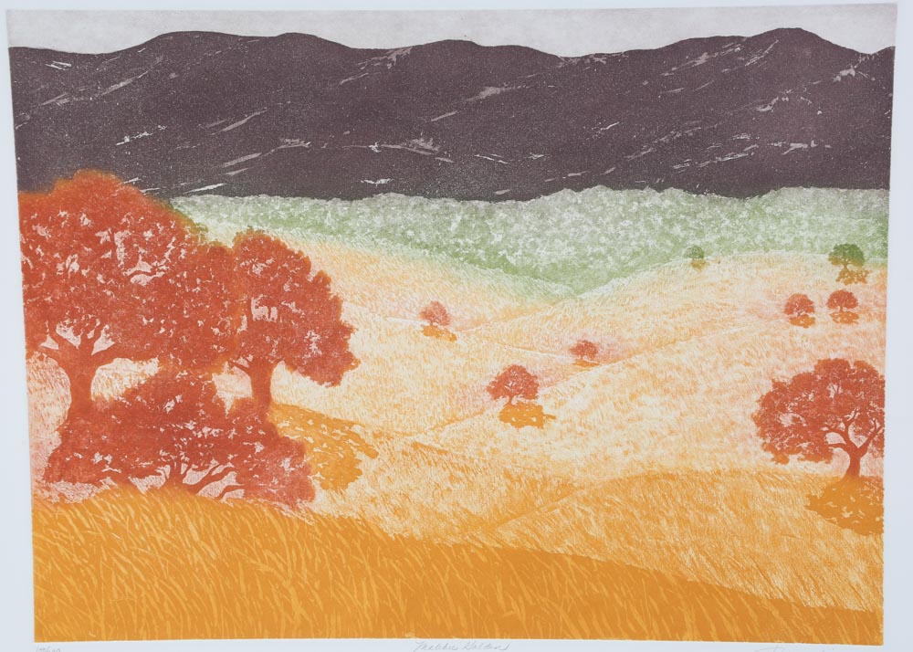 Pamela Parish Limited Edition Aquatint Etching "Malibu Golden"