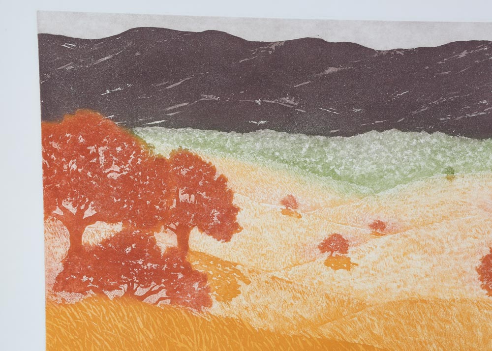 Pamela Parish Limited Edition Aquatint Etching "Malibu Golden"