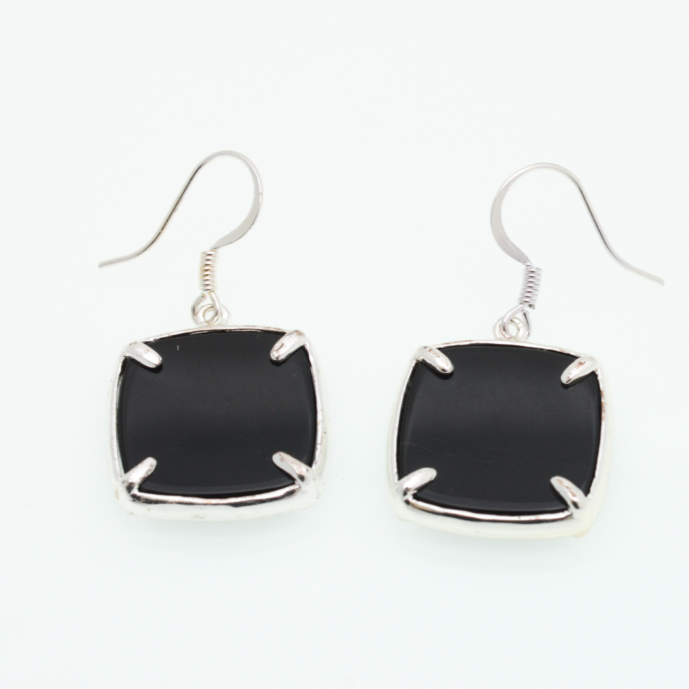 Sterling Silver Onyx Earrings