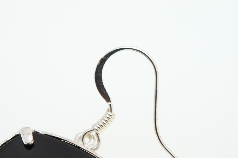 Sterling Silver Onyx Earrings