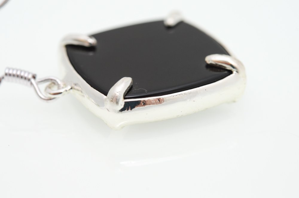 Sterling Silver Onyx Earrings