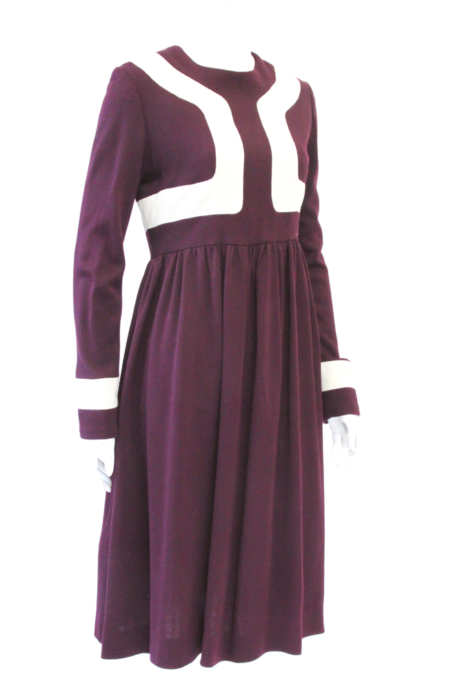 1960s Mod Knitwear Dresses Including Wool and Color Piping