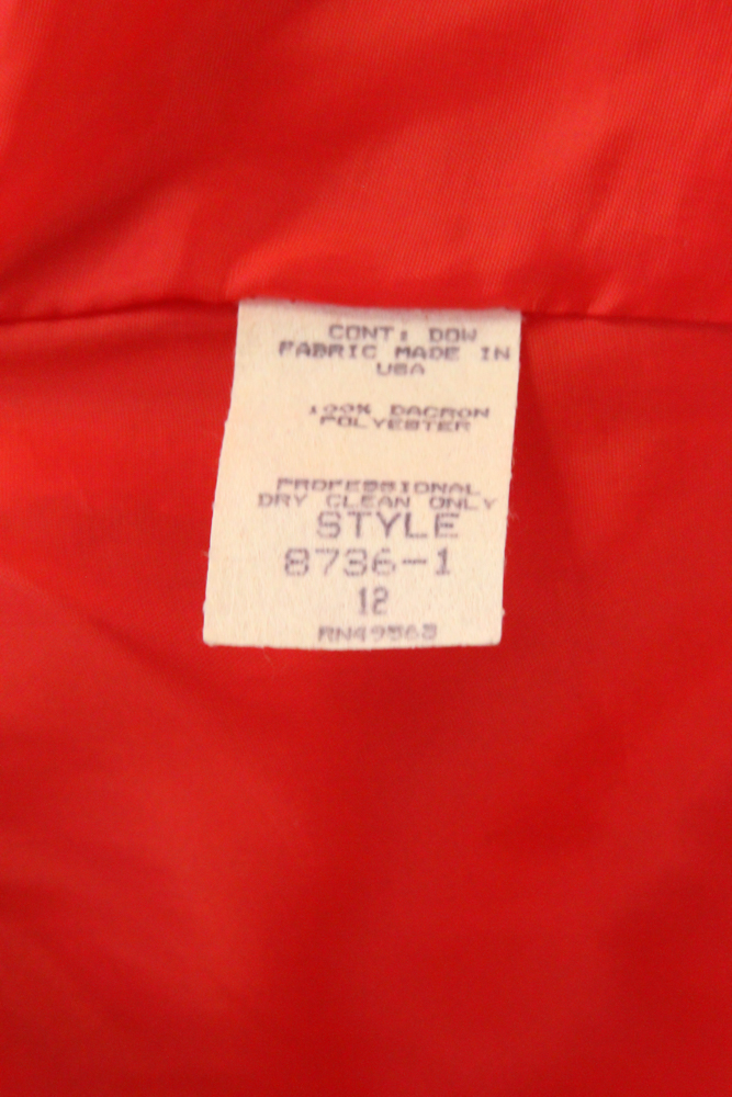 Vintage Victor Costa Red Satin Strapless Evening Dress