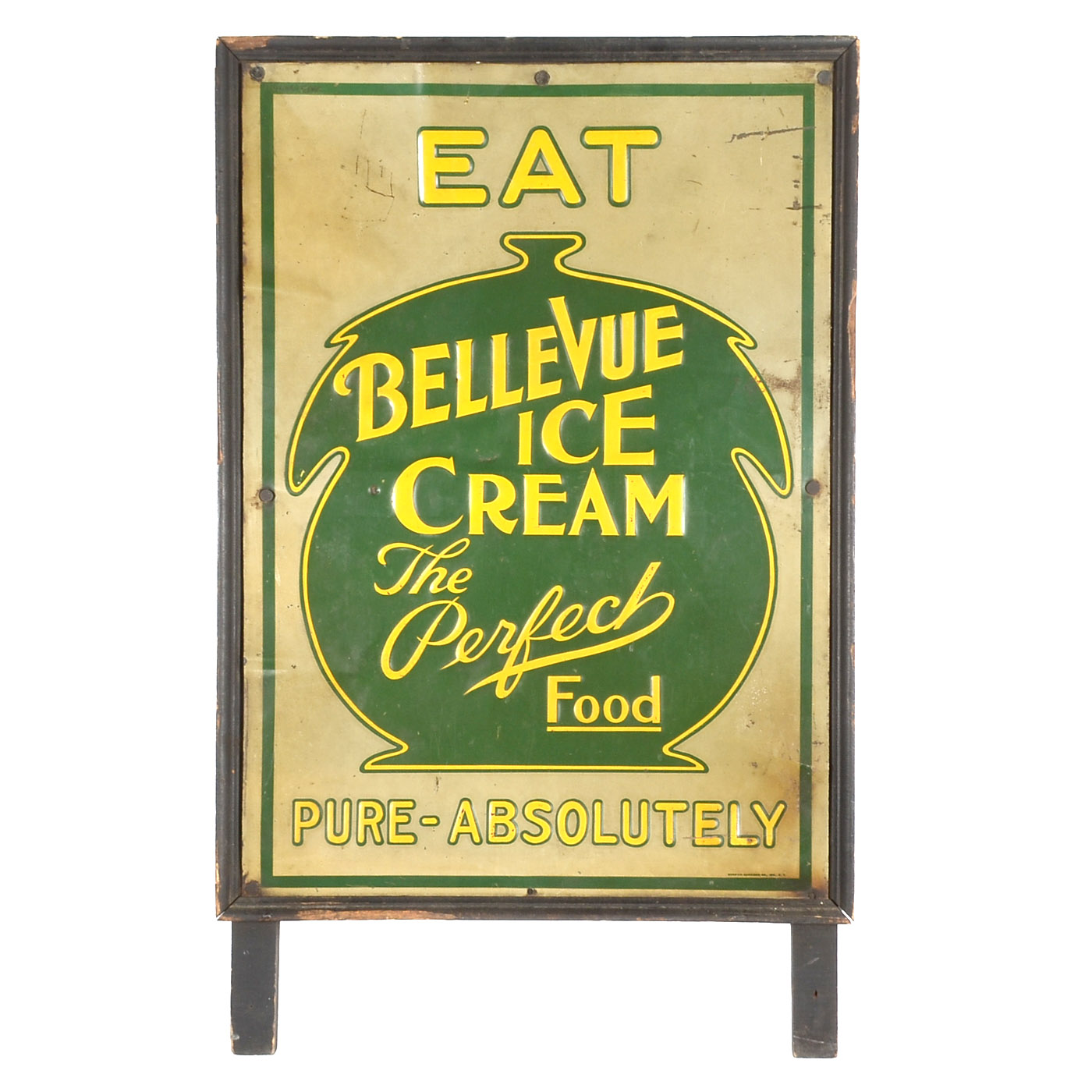 Vintage "Eat Bellevue Ice Cream" Sign