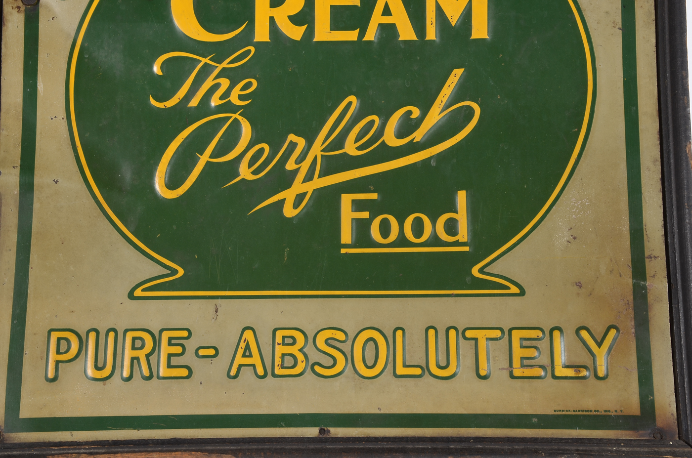 Vintage "Eat Bellevue Ice Cream" Sign