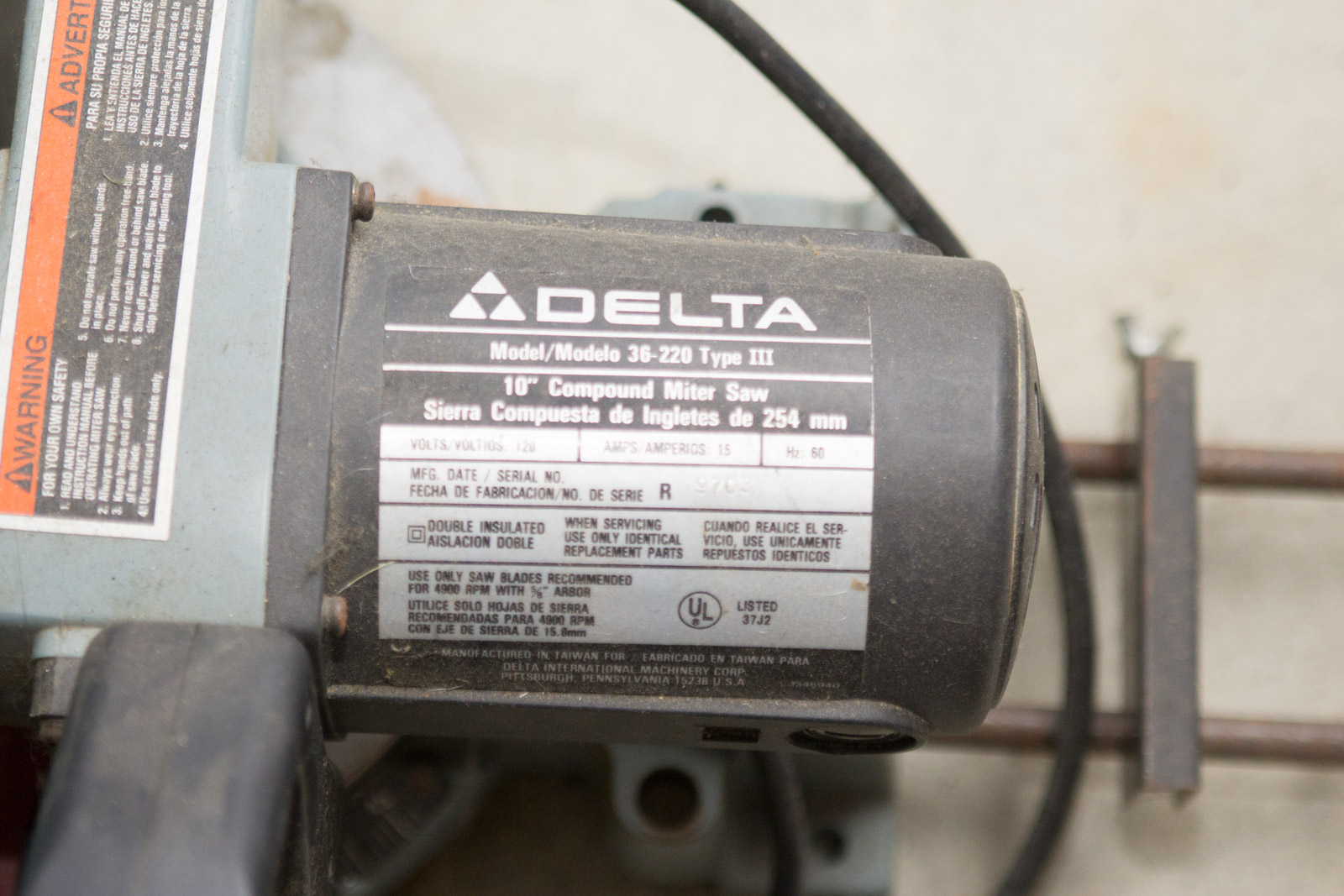 Delta 36-220 Type III 10" Compound Miter Saw