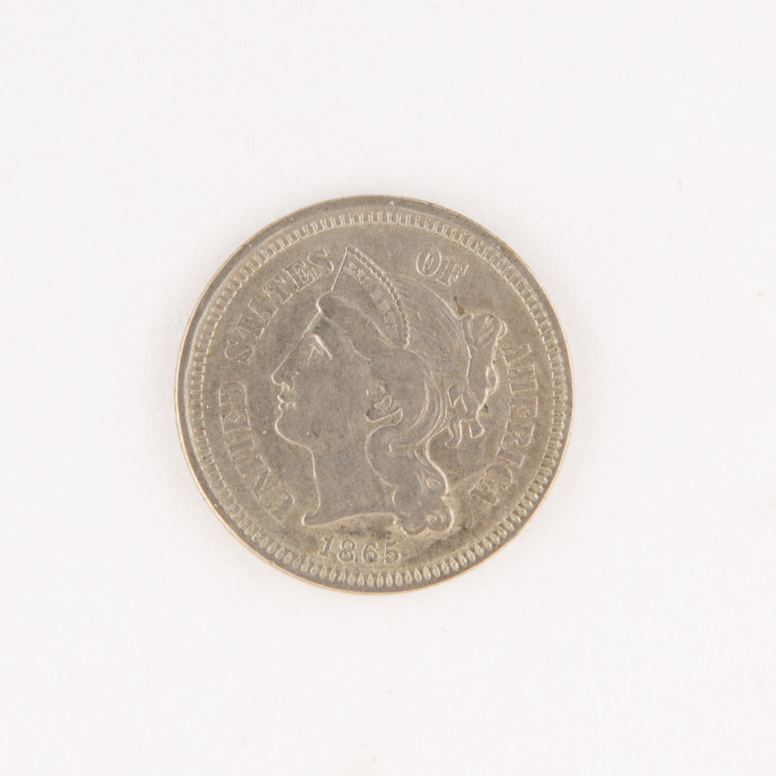 1865 Liberty Head Three Cent Nickel