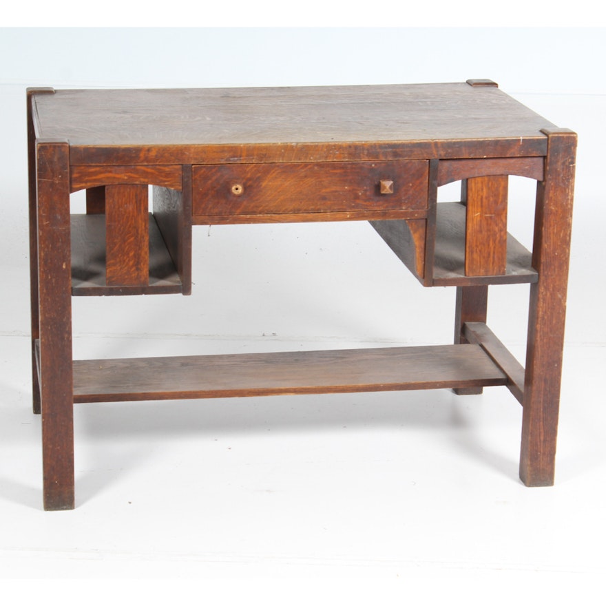 Early 20th Century Arts and Crafts Oak Desk