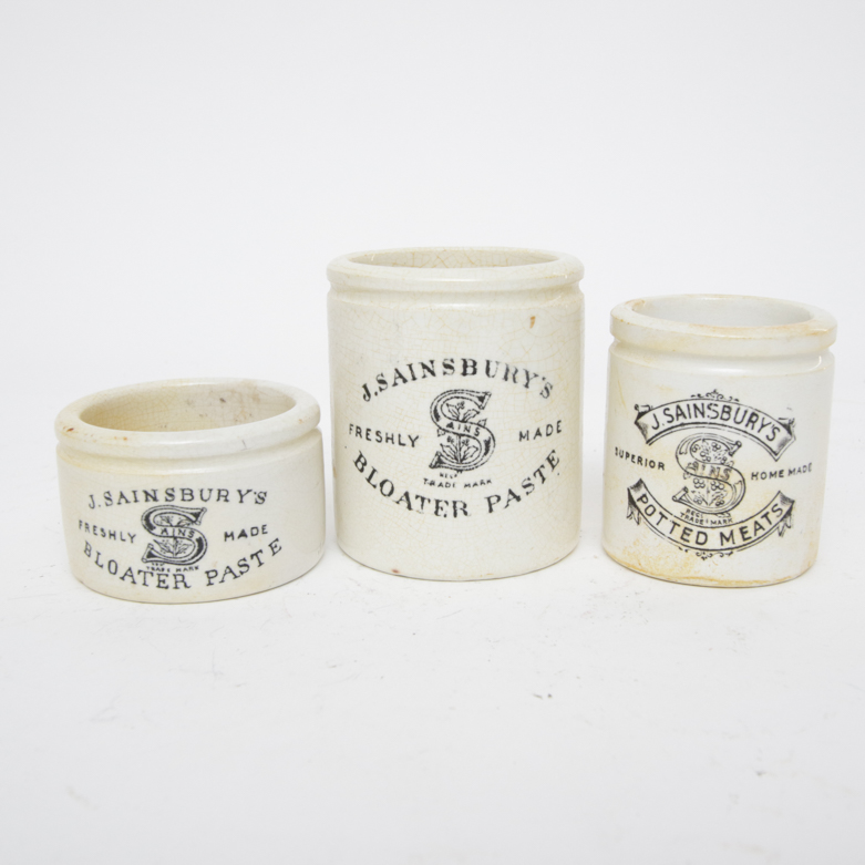 Antique English J. Sainsbury's Crocks