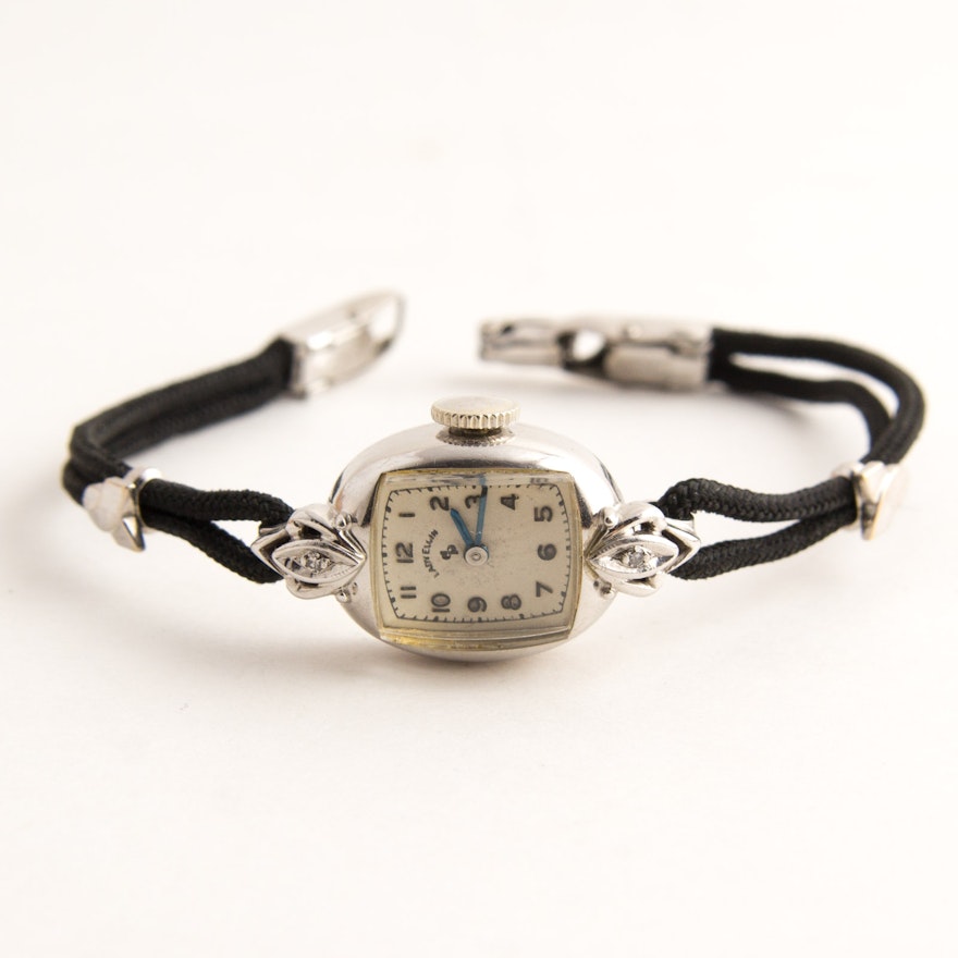 14k Gold and Diamond Lady Elgin Wristwatch